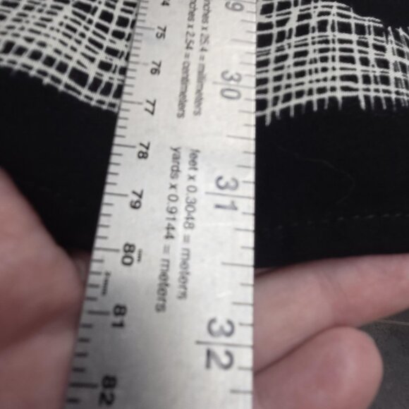 Vintage Caliche Collection Shirt Womens 18W Black White Rayon Button Up 90s USA - Picture 10 of 10